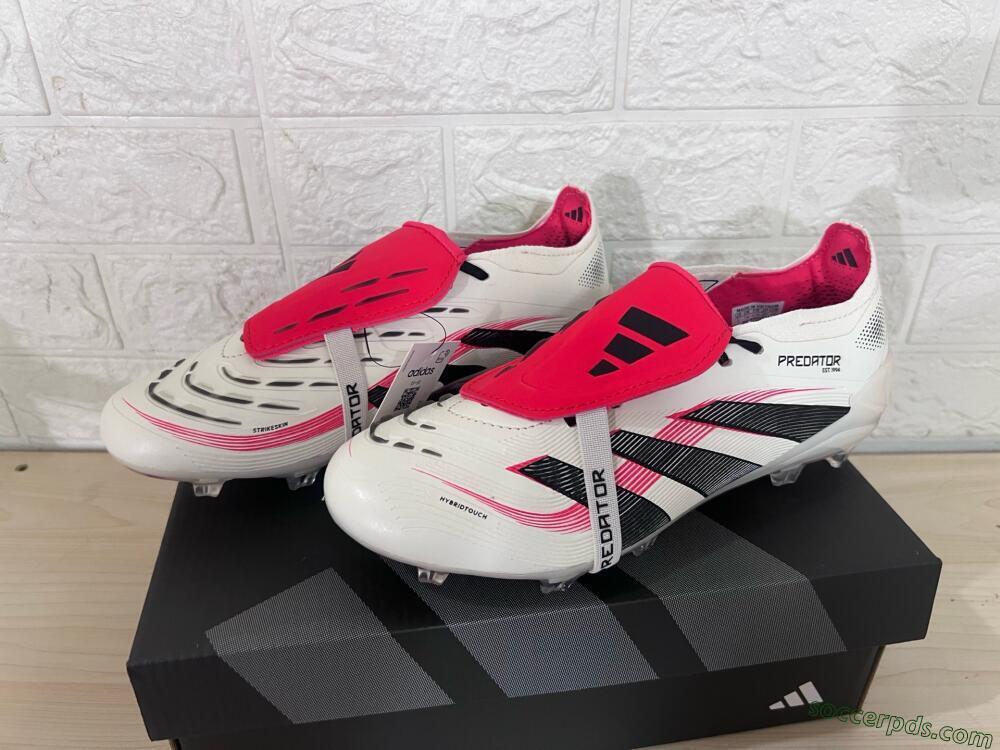 Adidas Predator Elite Foldover Tongue FG Low-Tops Football Boots - Beige/Black/Red