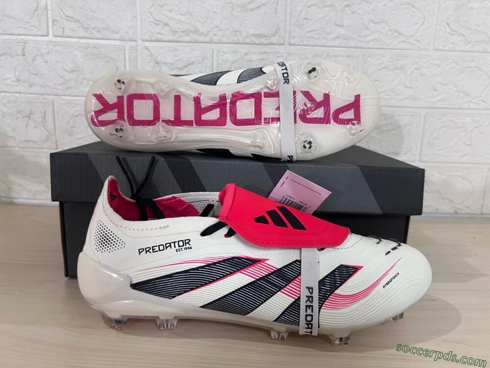 Adidas Predator Elite Foldover Tongue FG Low-Tops Football Boots - Beige/Black/Red