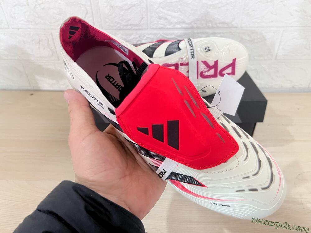 Adidas Predator Elite Foldover Tongue FG Low-Tops Football Boots - Beige/Black/Red