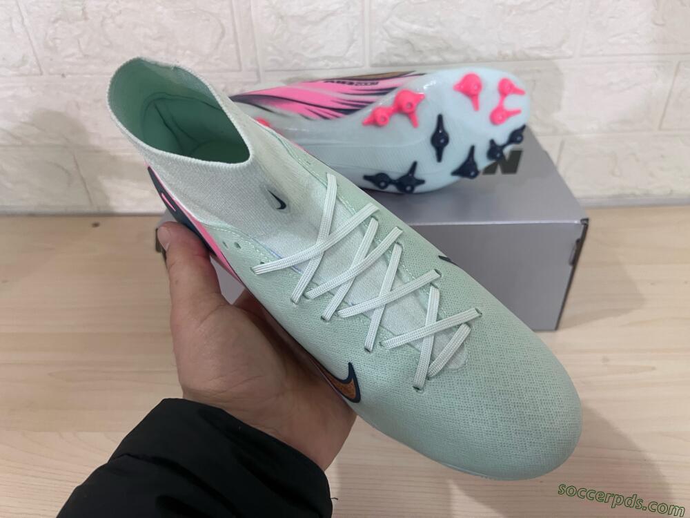 Nike Air Zoom Mercurial Superfly 10 Elite AG High-Tops Football Boots - Jade/Gold/Pink