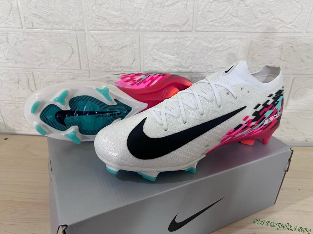 Nike Air Zoom Mercurial Vapor 16 Elite FG Low-Tops Football Boots - White/Black/Red