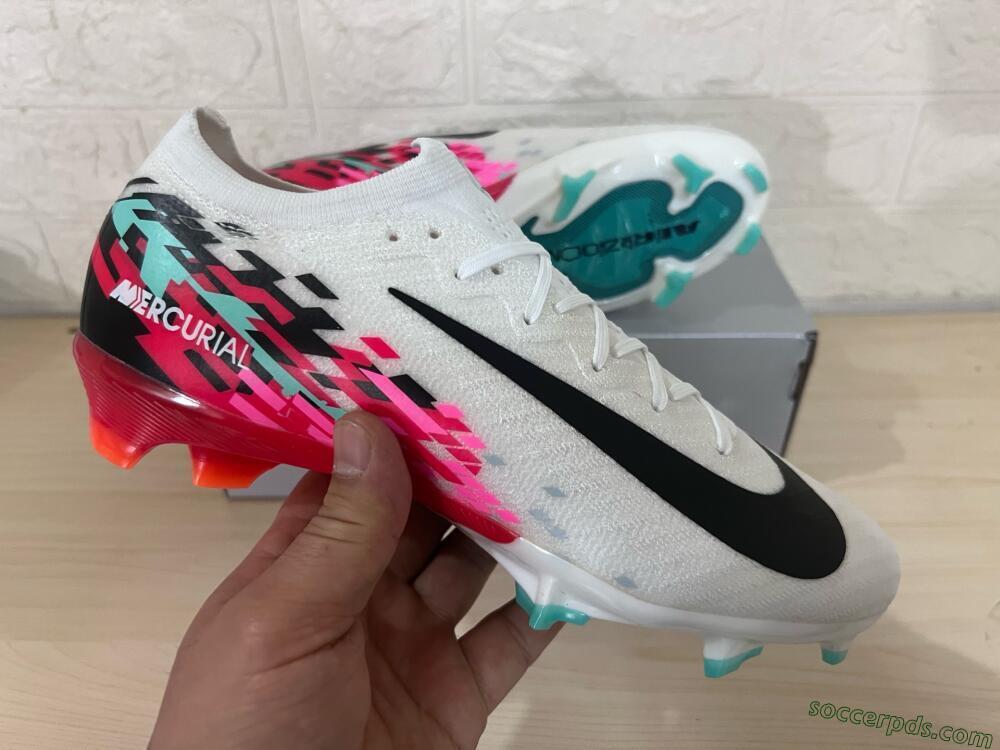 Nike Air Zoom Mercurial Vapor 16 Elite FG Low-Tops Football Boots - White/Black/Red