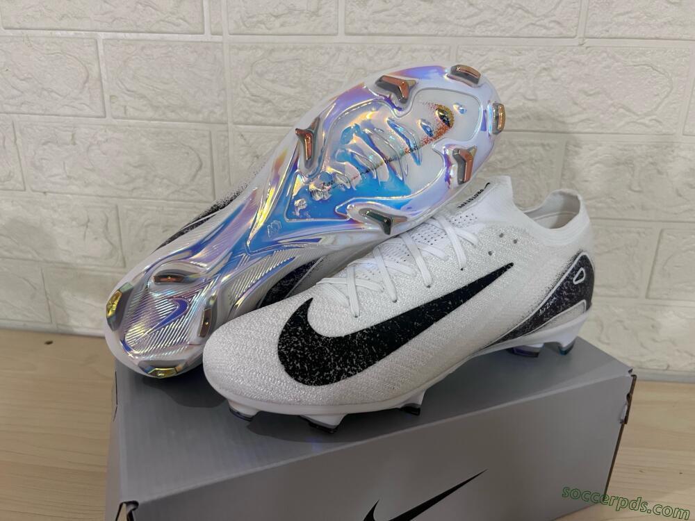 Nike Air Zoom Mercurial Vapor 16 Elite FG Low-Tops Football Boots - White/Black/Blue/Gold