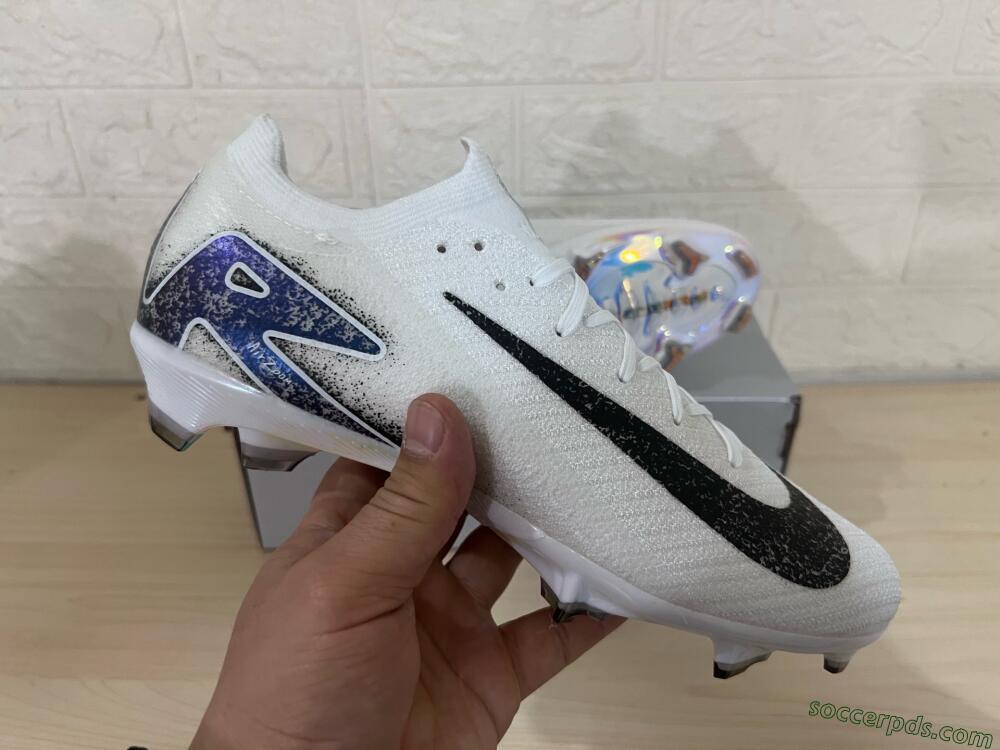 Nike Air Zoom Mercurial Vapor 16 Elite FG Low-Tops Football Boots - White/Black/Blue/Gold