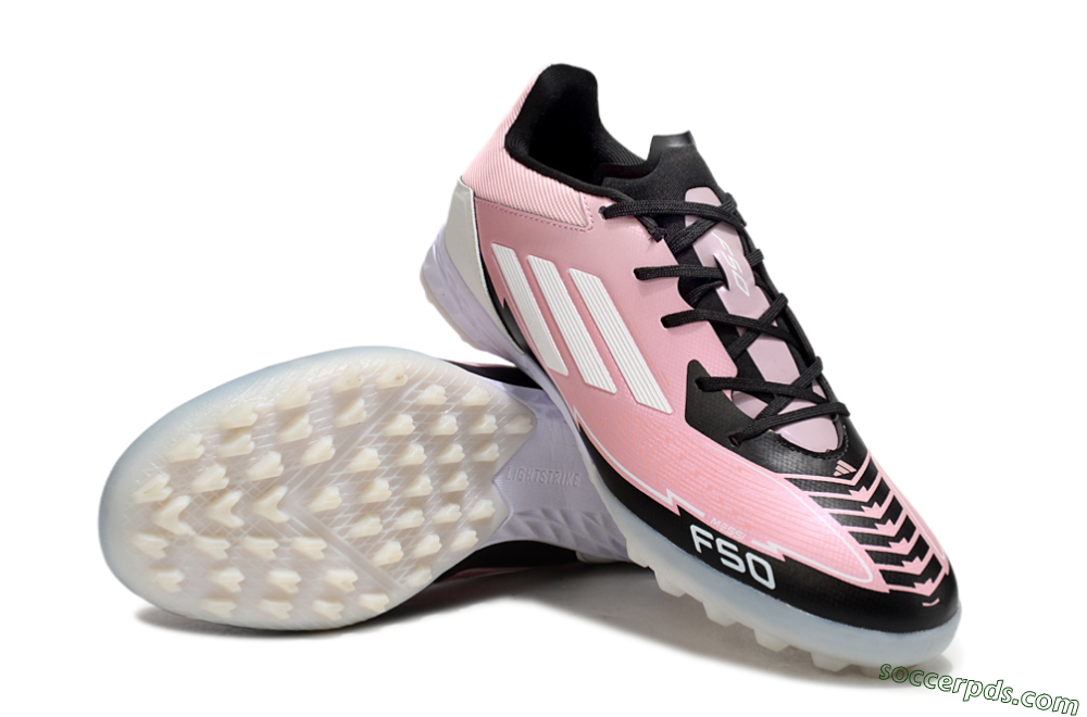 Adidas F50 Pro TF Low-Tops Football Shoes - Pink/Black/White 3