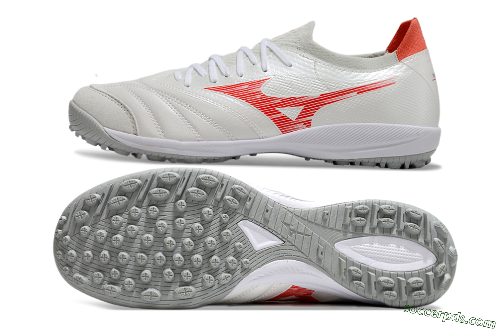 Mizuno Morelia Neo Sala TF Low-Tops Football Shoes - Grey/Red/White 0