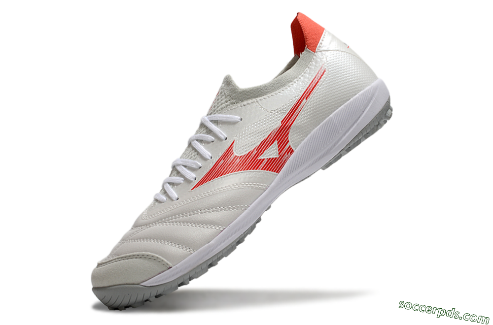 Mizuno Morelia Neo Sala TF Low-Tops Football Shoes - Grey/Red/White 5