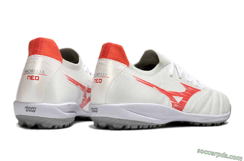Mizuno Morelia Neo Sala TF Low-Tops Football Shoes - Grey/Red/White 6