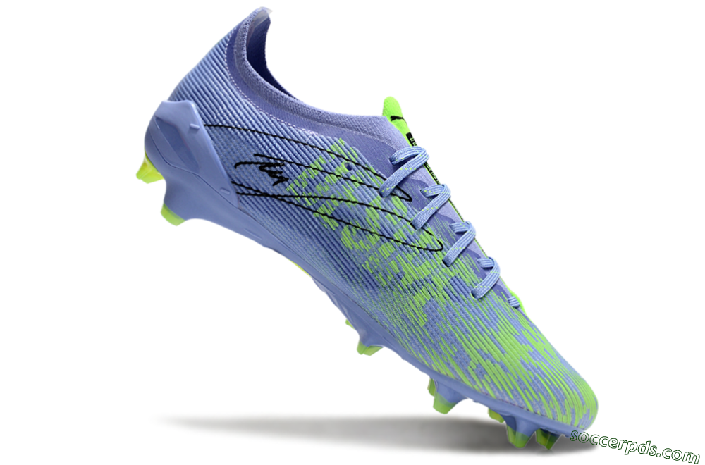 Puma Ultra 5 Ultimate FG Low-Tops Football Boots - Blue/Yellow/Black 4