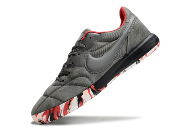 Nike Premier 2 Sala IC Low-Tops Football Shoes - Grey/Black/Red