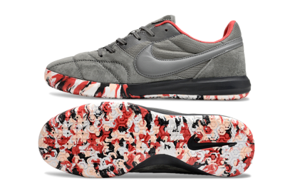 Nike Premier 2 Sala IC Low-Tops Football Shoes - Grey/Black/Red