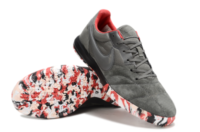 Nike Premier 2 Sala IC Low-Tops Football Shoes - Grey/Black/Red