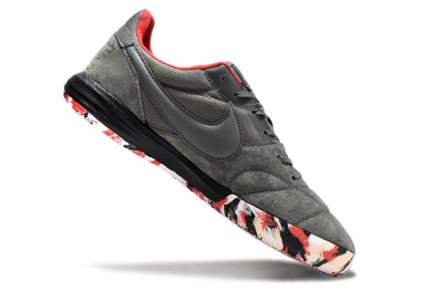 Nike Premier 2 Sala IC Low-Tops Football Shoes - Grey/Black/Red