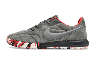 Nike Premier 2 Sala IC Low-Tops Football Shoes - Grey/Black/Red