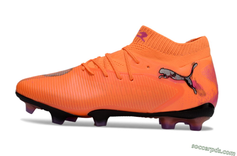 Puma Future 8 Ultimate FG Low-Tops Football Boots - Orange/Purple/Grey 2