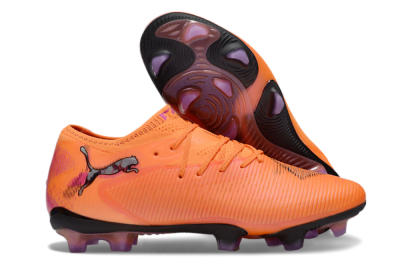 Puma Future 8 Ultimate FG Low-Tops Football Boots - Orange/Purple/Grey