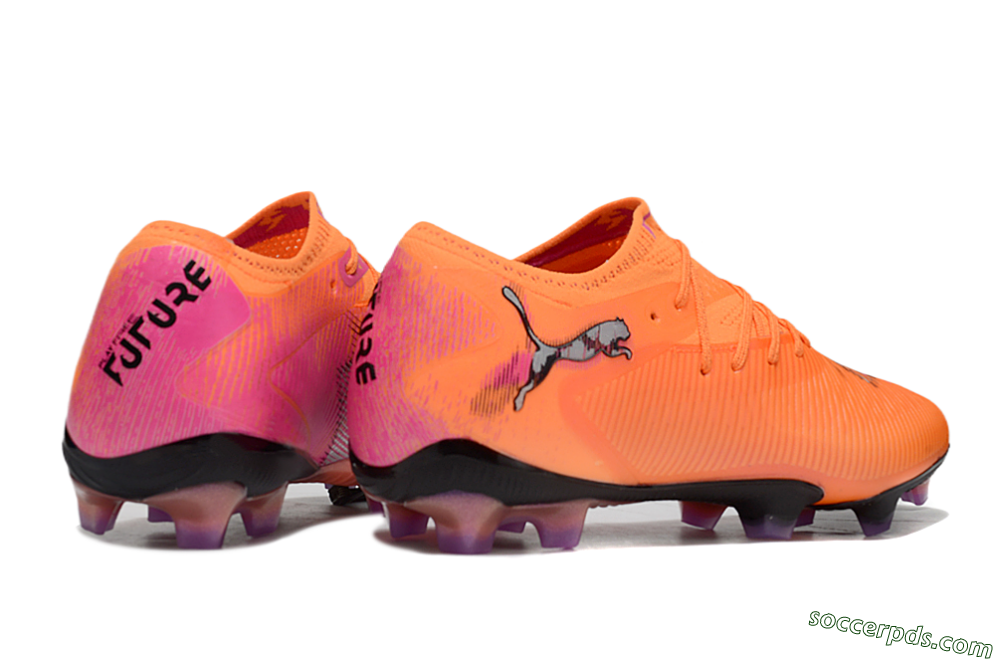 Puma Future 8 Ultimate FG Low-Tops Football Boots - Orange/Purple/Grey 6