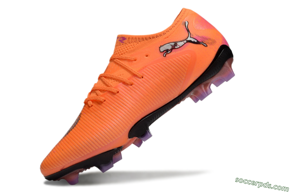 Puma Future 8 Ultimate FG Low-Tops Football Boots - Orange/Purple/Grey 5