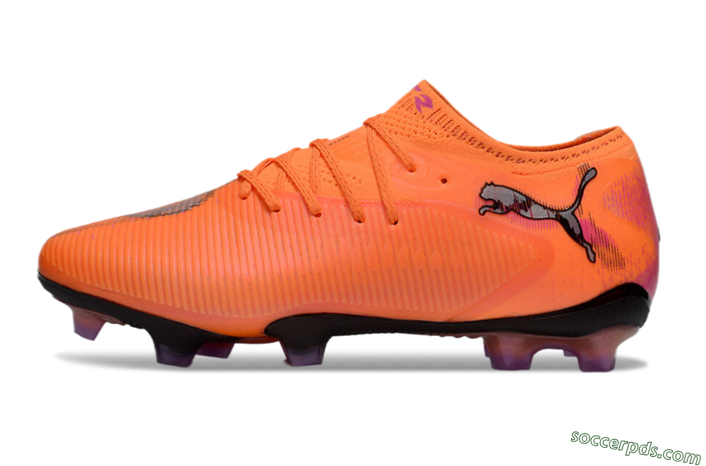 Puma Future 8 Ultimate FG Low-Tops Football Boots - Orange/Purple/Grey 2
