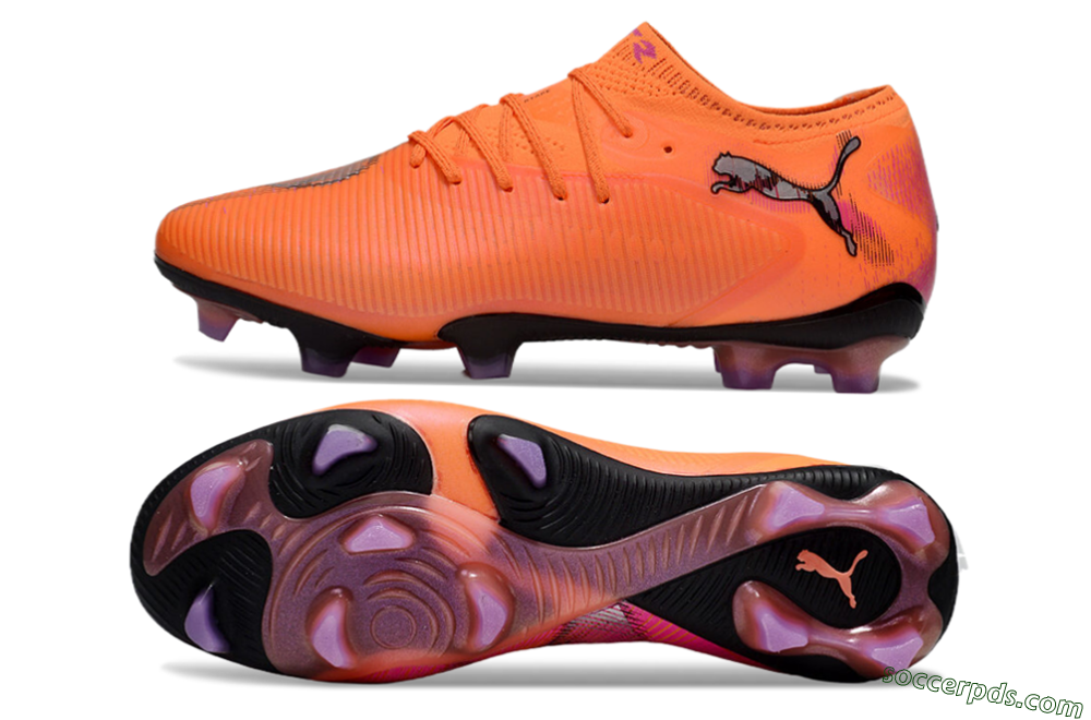 Puma Future 8 Ultimate FG Low-Tops Football Boots - Orange/Purple/Grey 0