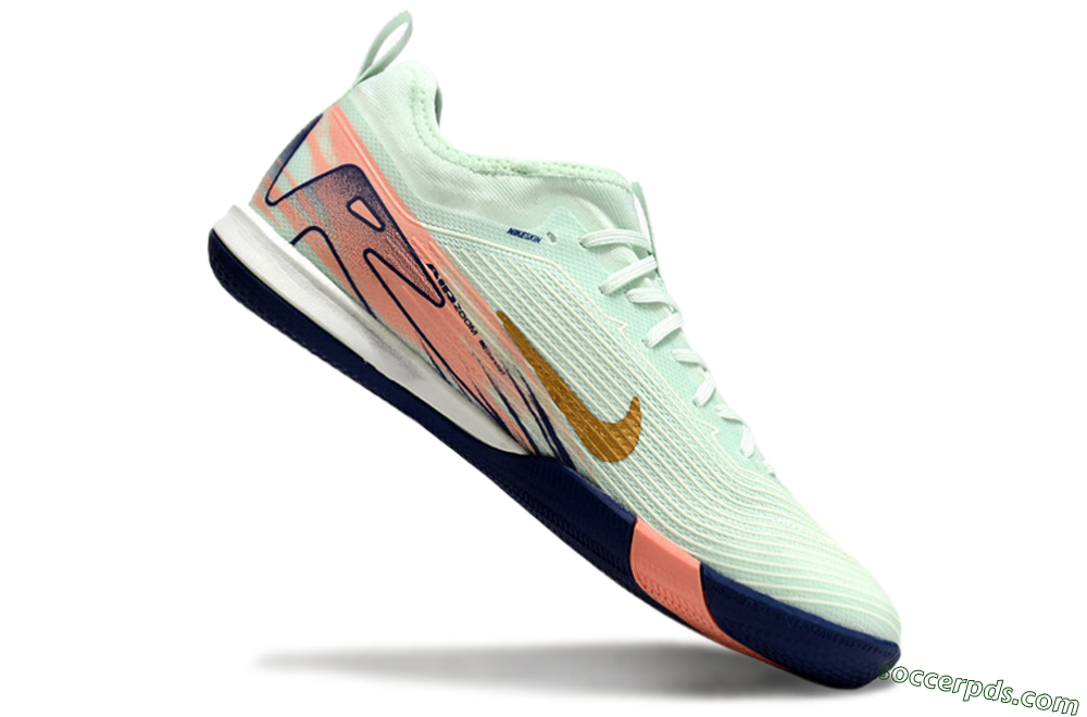 Nike Air Zoom Mercurial Vapor 16 Pro IC Low-Tops Football Shoes - Jade/Gold/Pink 4