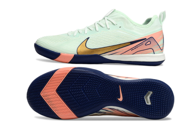 Nike Air Zoom Mercurial Vapor 16 Pro IC Low-Tops Football Shoes - Jade/Gold/Pink