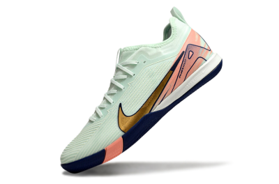 Nike Air Zoom Mercurial Vapor 16 Pro IC Low-Tops Football Shoes - Jade/Gold/Pink