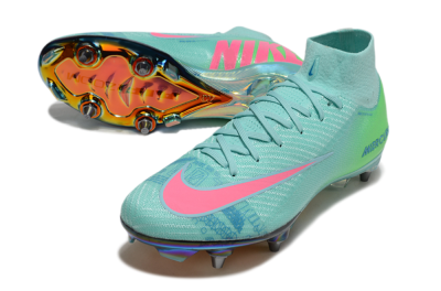 Nike Air Zoom Mercurial Superfly 10 Elite SG High-Tops Football Boots - Jade/Pink/Gold