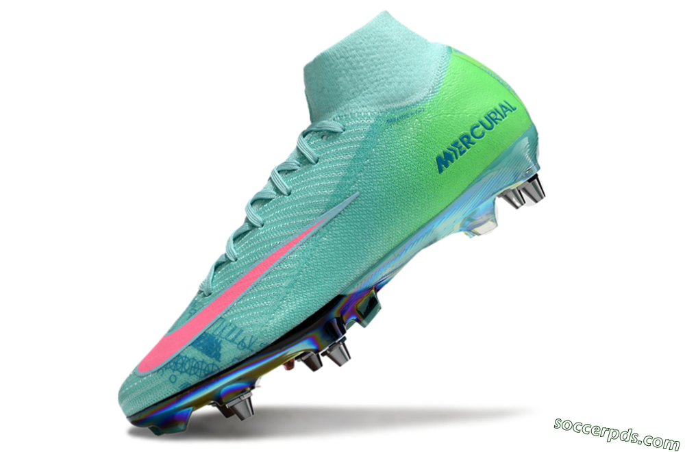 Nike Air Zoom Mercurial Superfly 10 Elite SG High-Tops Football Boots - Jade/Pink/Gold 5