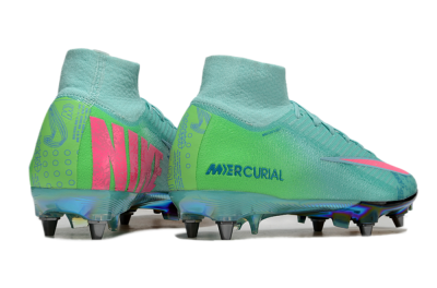 Nike Air Zoom Mercurial Superfly 10 Elite SG High-Tops Football Boots - Jade/Pink/Gold
