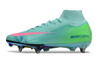 Nike Air Zoom Mercurial Superfly 10 Elite SG High-Tops Football Boots - Jade/Pink/Gold