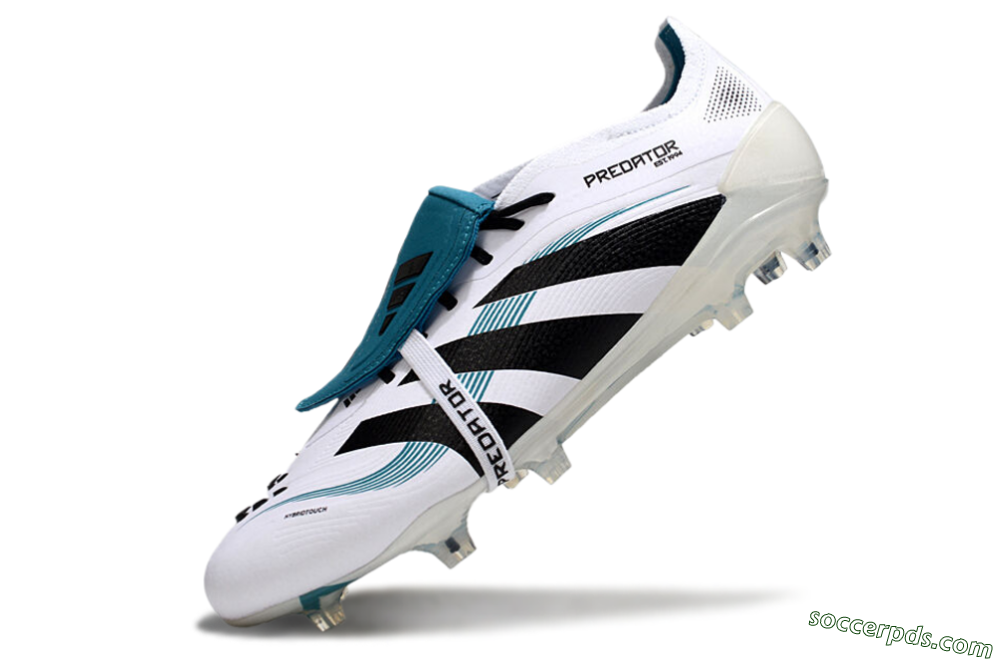 Adidas Predator Elite 25 Foldover Tongue FG Low-Tops Football Boots - White/Blue/Black 5