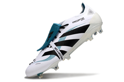 Adidas Predator Elite 25 Foldover Tongue FG Low-Tops Football Boots - White/Blue/Black