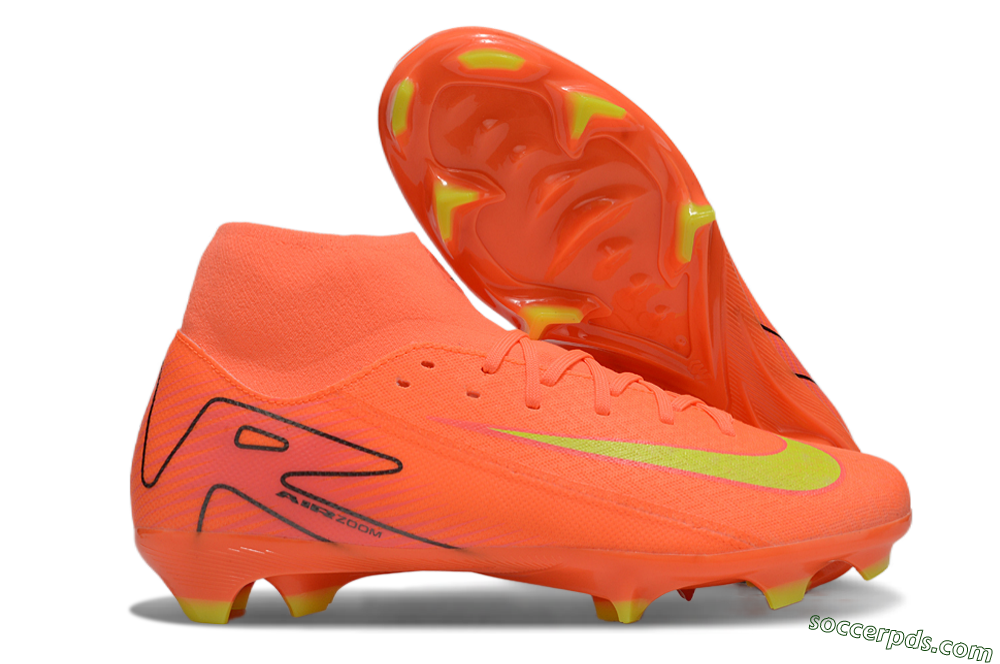 Nike Air Zoom Mercurial Superfly 10 Academy FG High-Tops Football Boots - Red/Yellow/Black 1