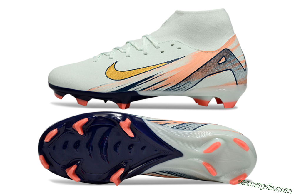 Nike Air Zoom Mercurial Superfly 10 Academy FG High-Tops Football Boots - Jade/Gold/Pink 0