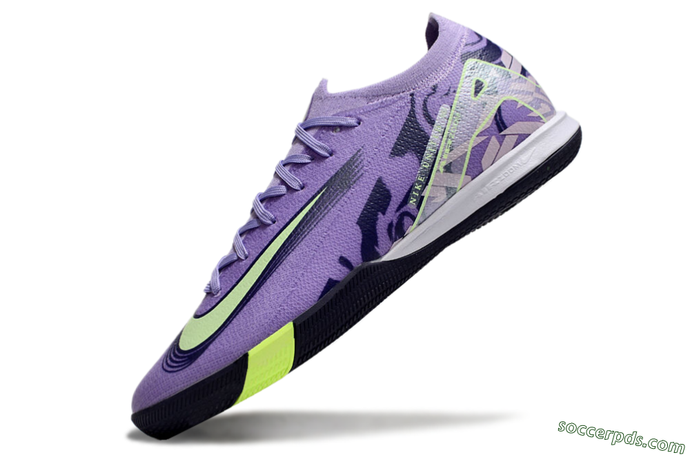 Nike Air Zoom Mercurial Vapor 16 Elite IC Low-Tops Football Shoes - Purple/Yellow/White 5