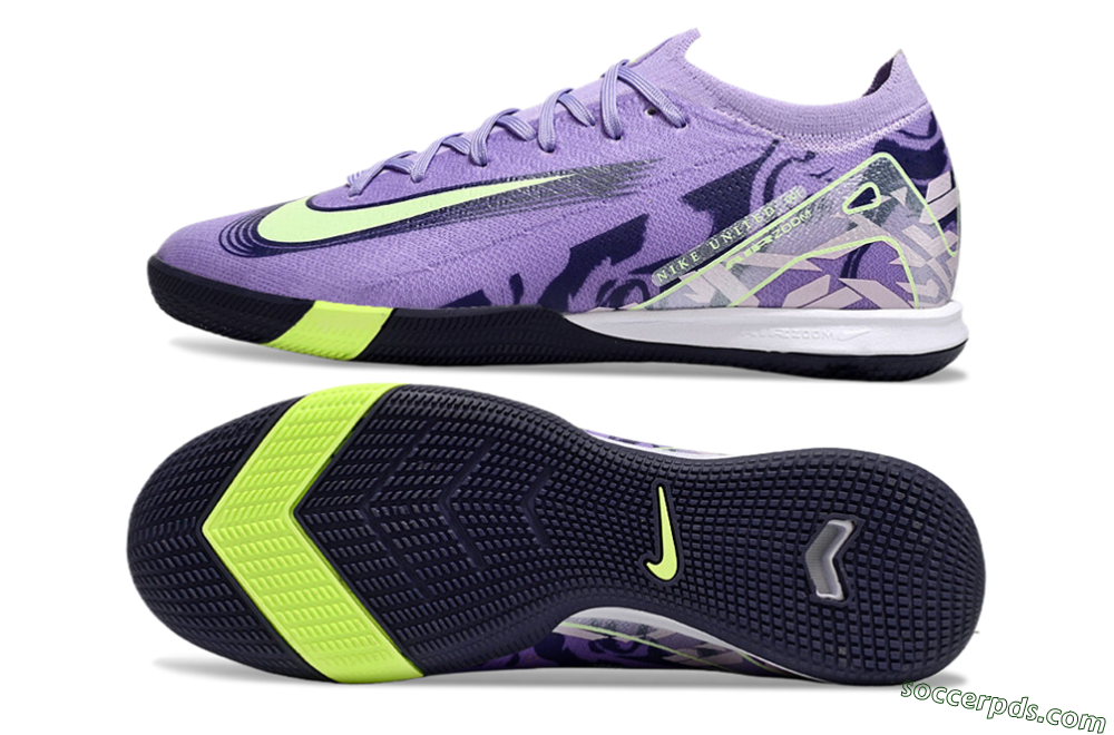 Nike Air Zoom Mercurial Vapor 16 Elite IC Low-Tops Football Shoes - Purple/Yellow/White 0