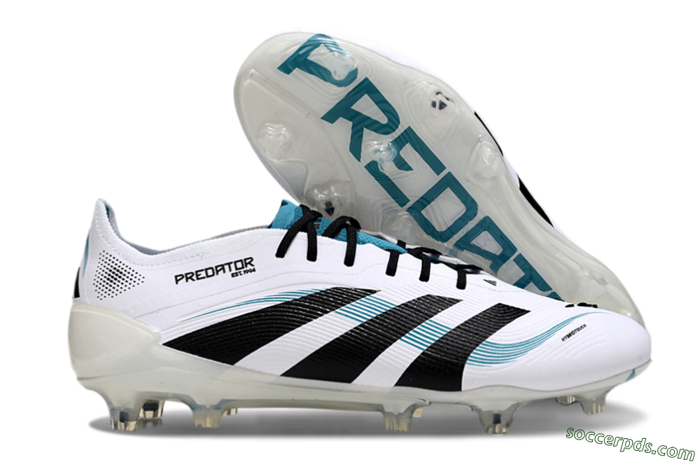Adidas Predator Elite 25 FG Low-Tops Football Boots - White/Blue/Black 1