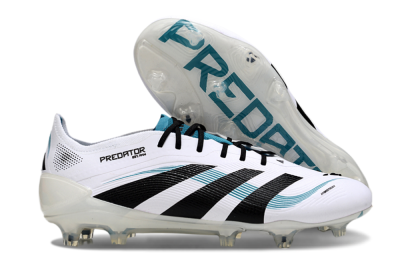 Adidas Predator Elite 25 FG Low-Tops Football Boots - White/Blue/Black