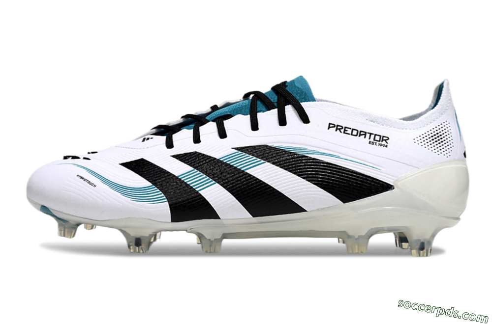 Adidas Predator Elite 25 FG Low-Tops Football Boots - White/Blue/Black 2