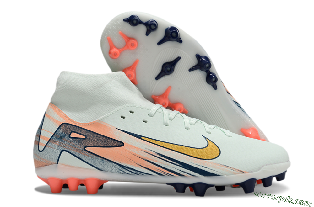 Nike Air Zoom Mercurial Superfly 10 Academy AG High-Tops Football Boots - Jade/Gold/Pink 1