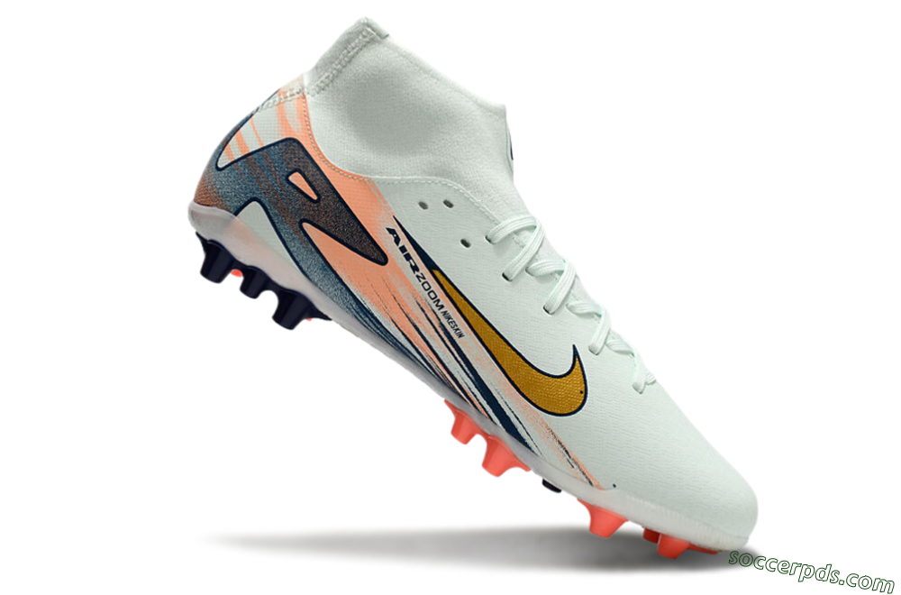 Nike Air Zoom Mercurial Superfly 10 Academy AG High-Tops Football Boots - Jade/Gold/Pink 4