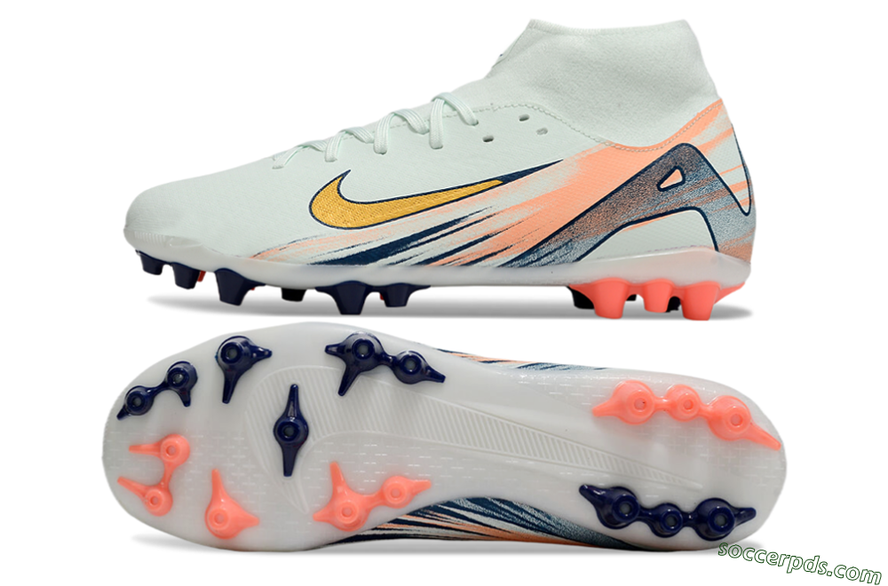 Nike Air Zoom Mercurial Superfly 10 Academy AG High-Tops Football Boots - Jade/Gold/Pink 0
