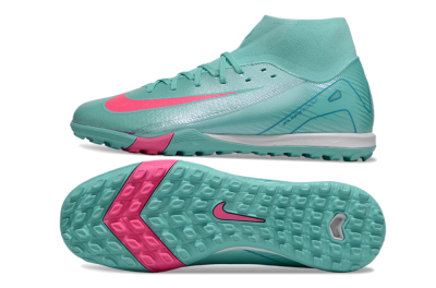 Nike Air Zoom Mercurial Superfly 10 Academy TF High-Tops Football Shoes - Jade/Pink/White