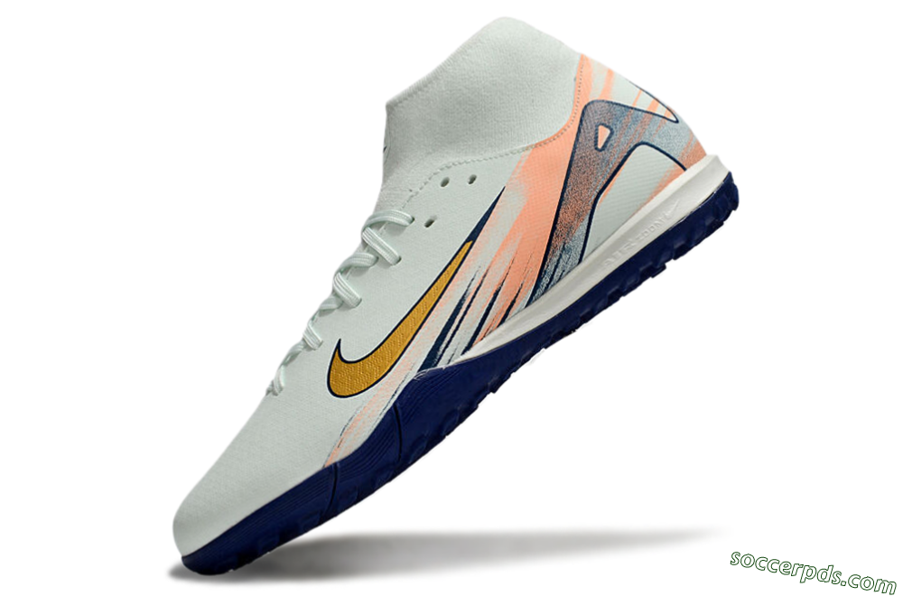 Nike Air Zoom Mercurial Superfly 10 Academy TF High-Tops Football Shoes - Jade/Gold/Pink 5