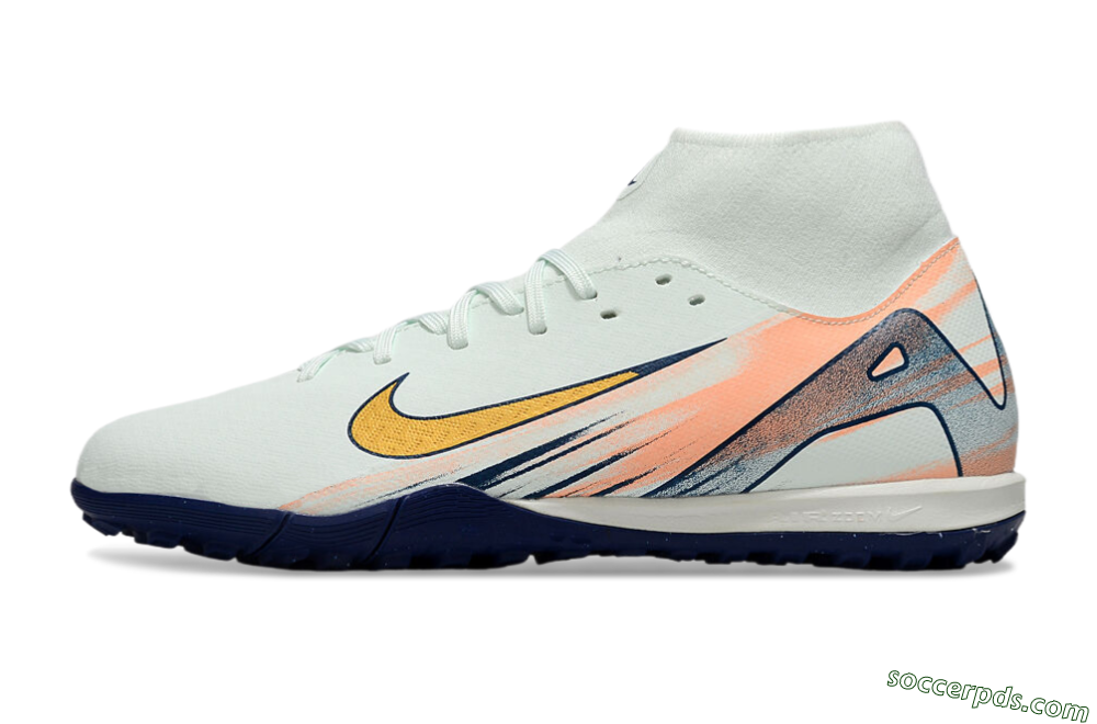 Nike Air Zoom Mercurial Superfly 10 Academy TF High-Tops Football Shoes - Jade/Gold/Pink 2