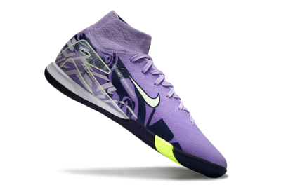 Nike Air Zoom Mercurial Superfly 10 Elite IC High-Tops Football Shoes - Purple/Yellow/White