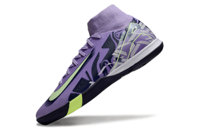 Nike Air Zoom Mercurial Superfly 10 Elite IC High-Tops Football Shoes - Purple/Yellow/White