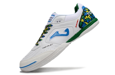 Joma Top Flex IC Low-Tops Football Shoes - White/Blue/Green