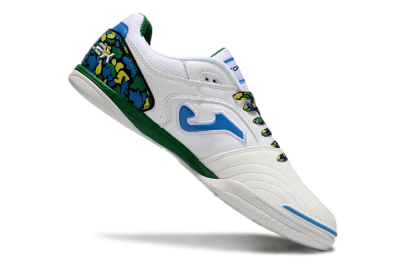 Joma Top Flex IC Low-Tops Football Shoes - White/Blue/Green